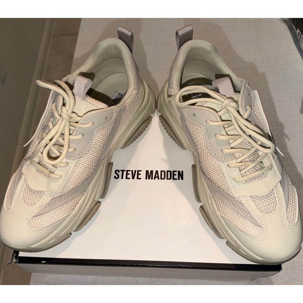 NEW Steve Madden 11 M Women's Possession‎ Sneaker Taupe/Suede IN BOX